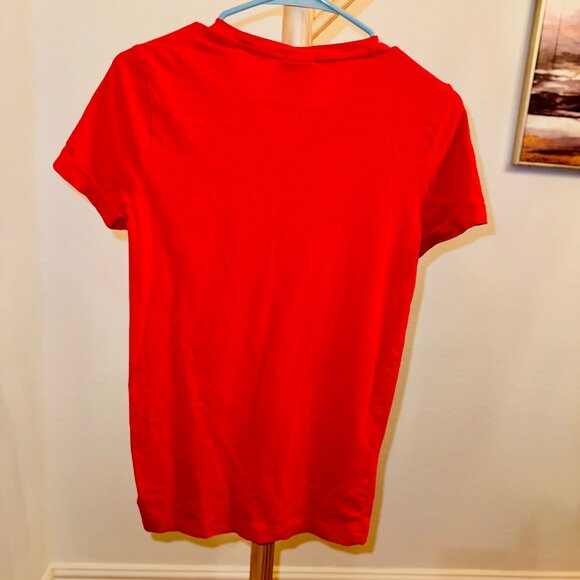 H&M Bright Red Basic Tee – XS - Picture 3 of 3